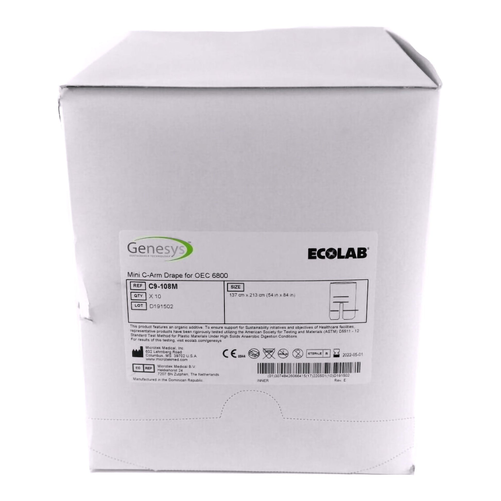 Genesys™/Ecolab® Mini C-Arm Drape for GE OEC 6800