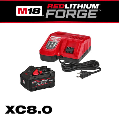 Milwaukee M18 REDLITHIUM FORGE XC8.0 Starter Kit 48-59-1881 | M18 Battery, Glass Filled Nylon