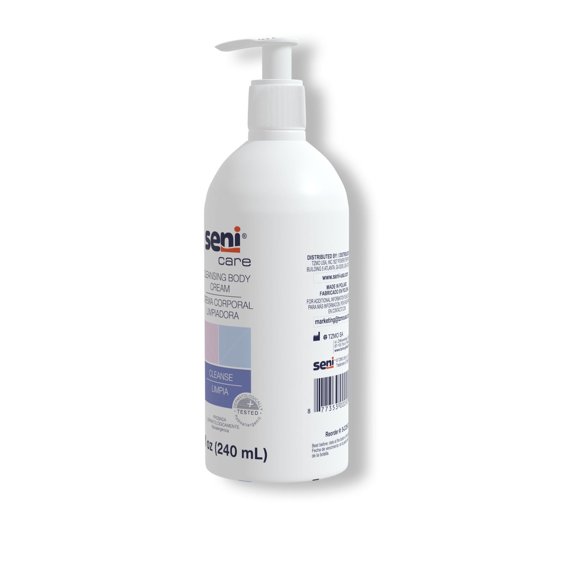 Seni® Care Rinse Free Body Wash, Pump Bottle