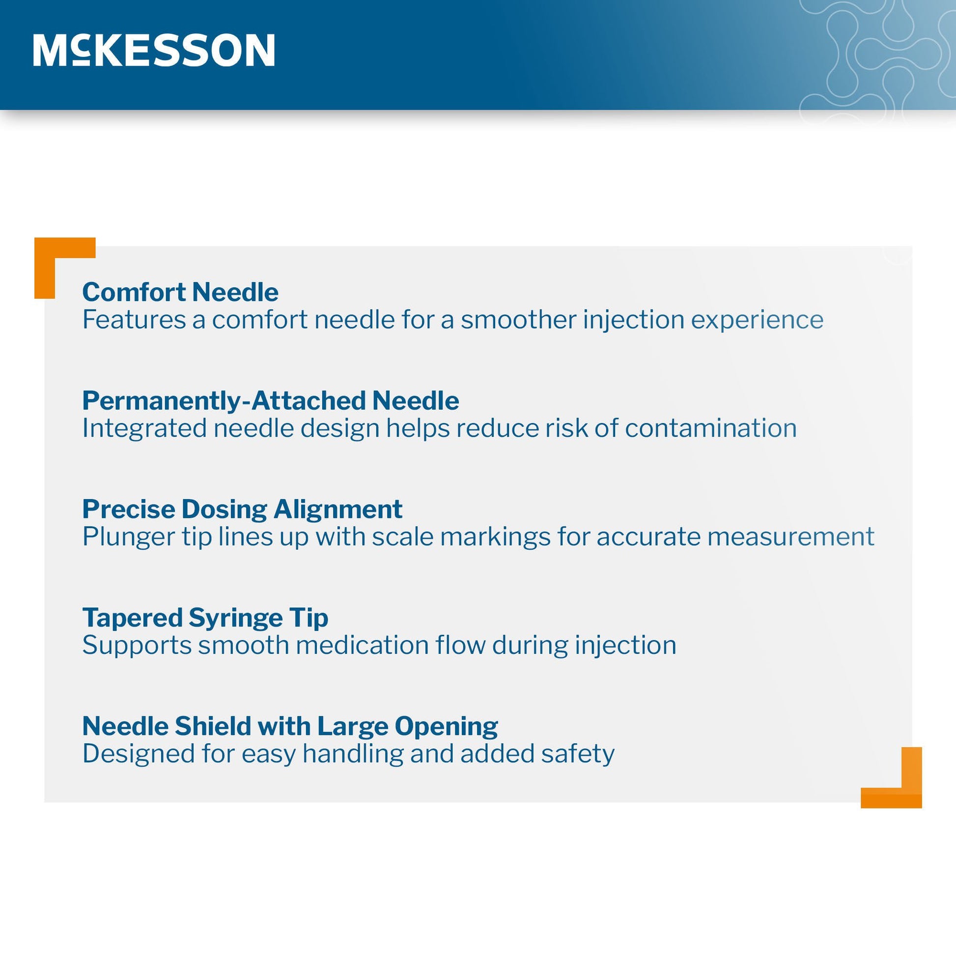 McKesson Standard Insulin Syringe with Needle 5/16 Inch 31 Gauge NonSafety