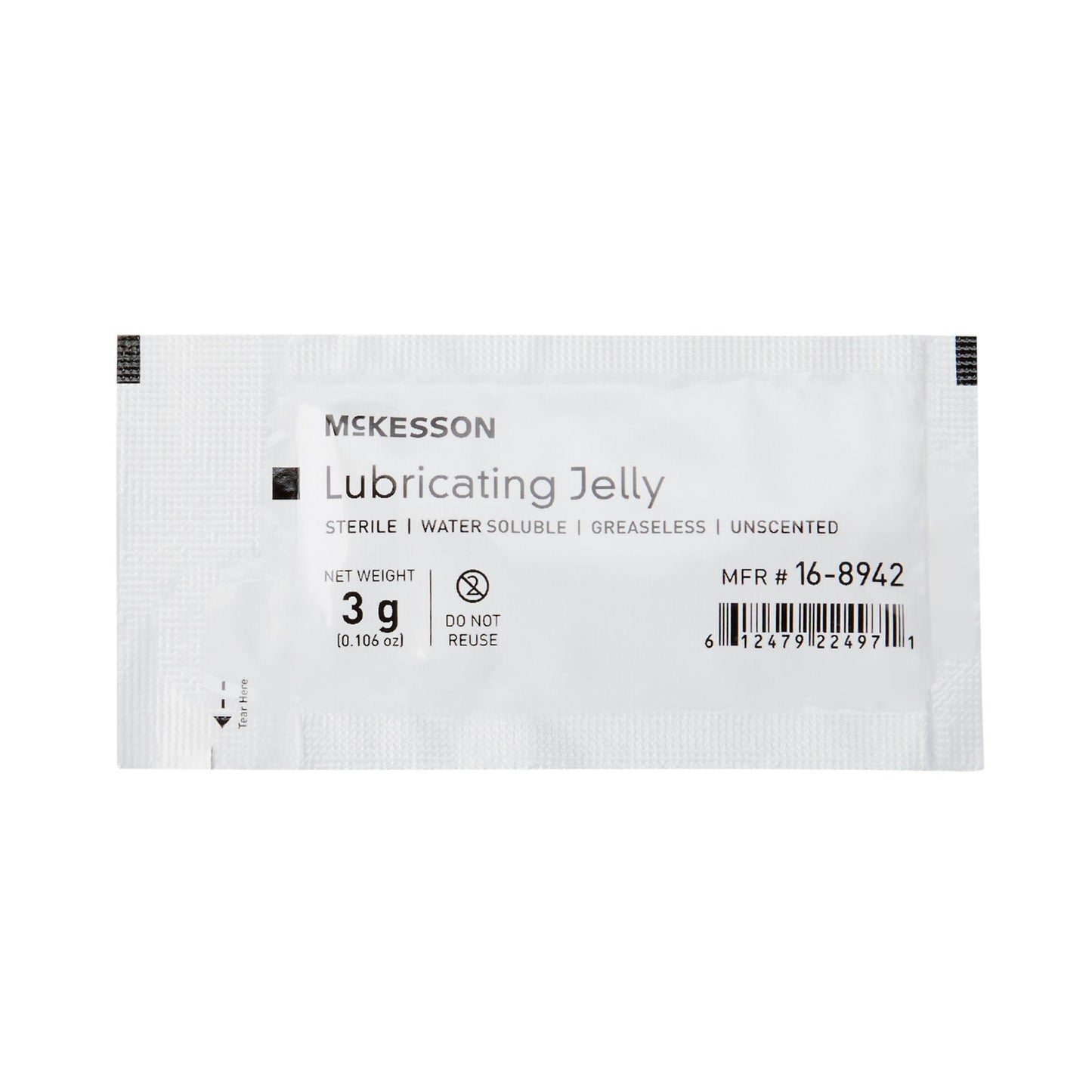 McKesson Lubricating Jelly, 3-gram Packet