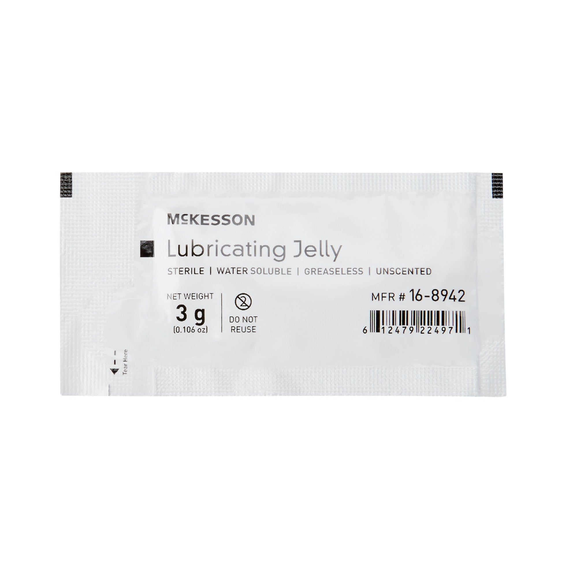 McKesson Lubricating Jelly, 3-gram Packet