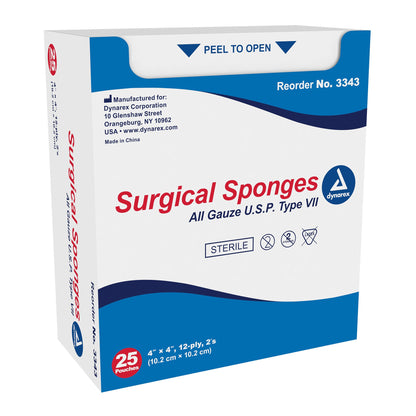 dynarex® Sterile Gauze Sponge, 12-Ply