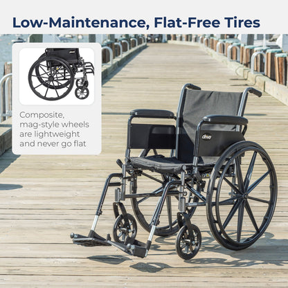 drive™ Cruiser III Lightweight Wheelchair, 20-Inch Seat Width