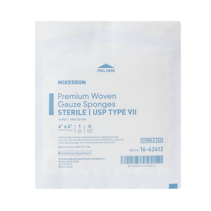 McKesson Sterile USP Type VII Gauze Sponge, 12-Ply