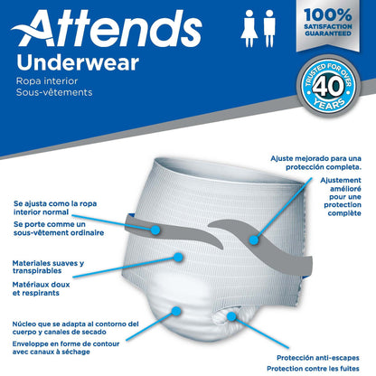 Attends® Care Moderate Absorbent Underwear, Extra Large
