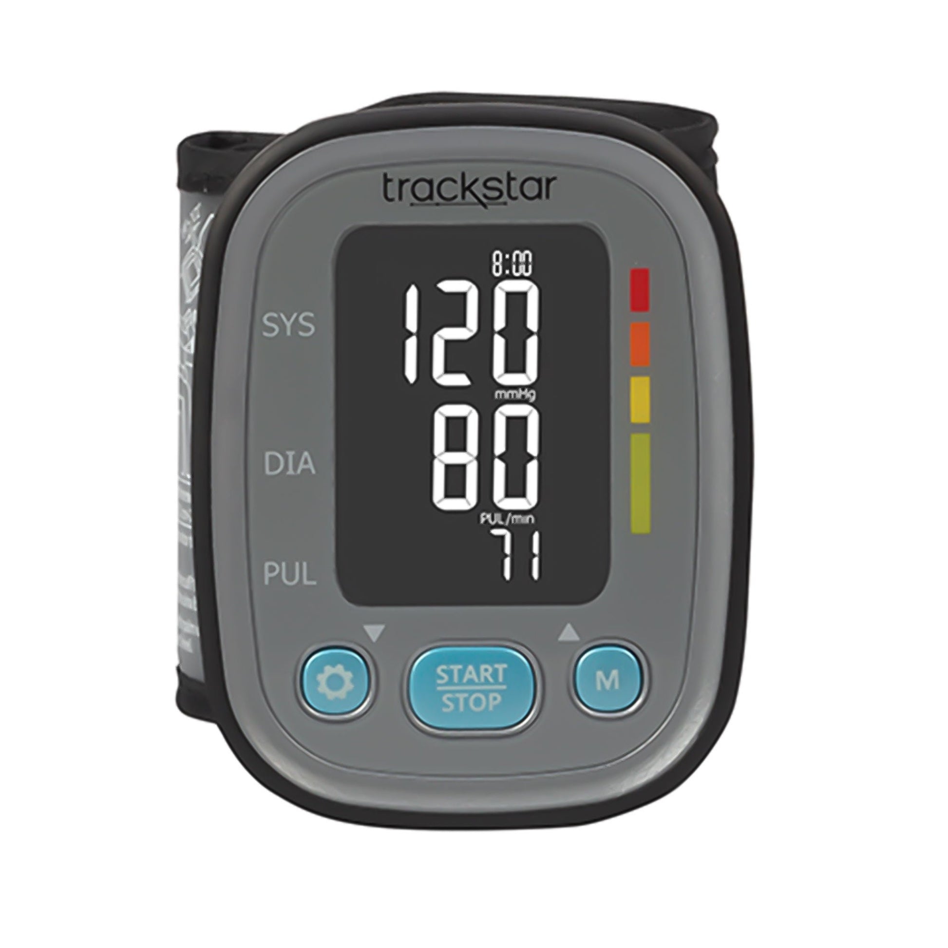 Trackstar Digital Blood Pressure Monitor Adult Cuff Wrist Mobile
