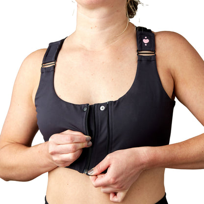 Shirl Post Surgical Bra, Black, Extra Small