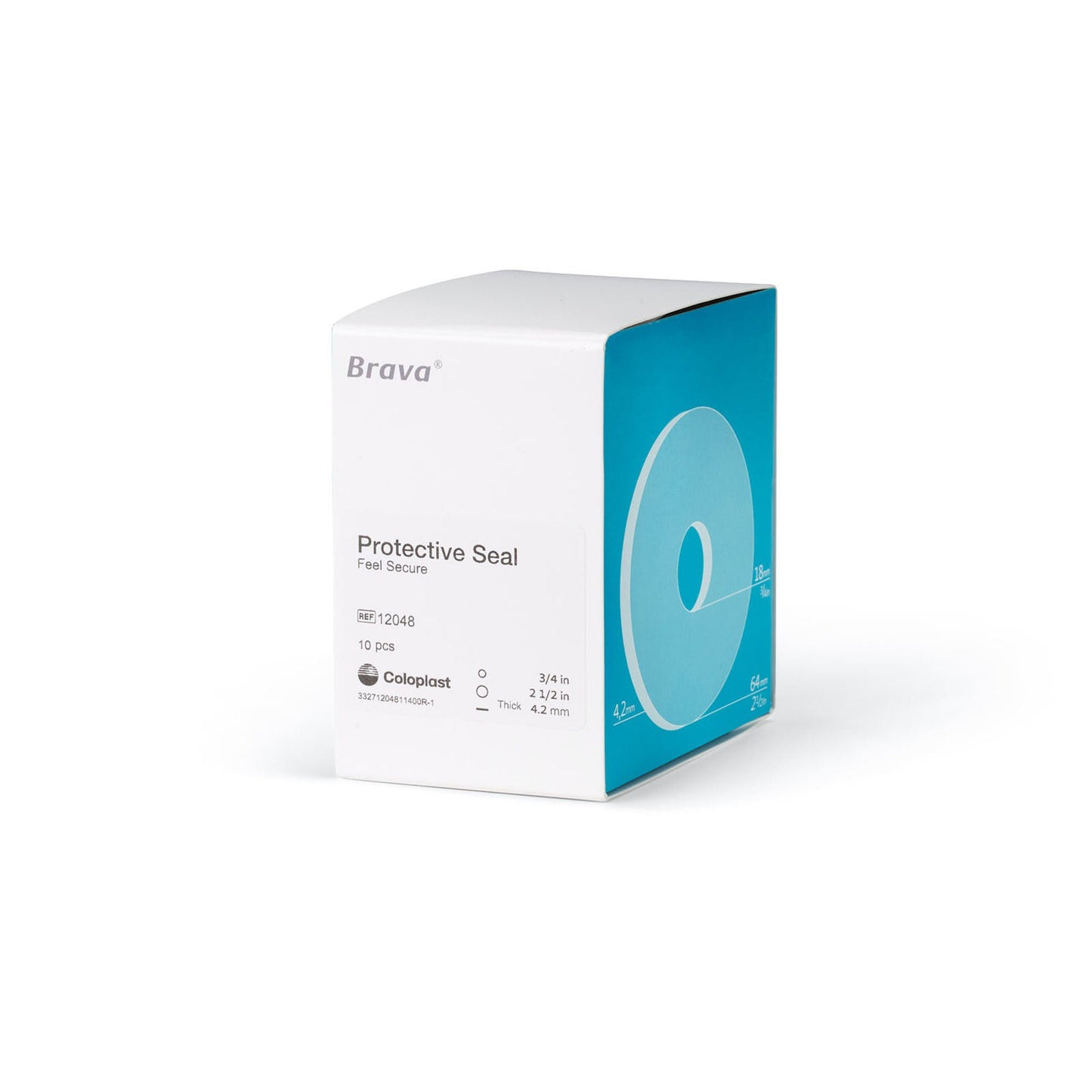Brava Thick Ostomy Seal (18mm) Stoma 2-1/2 Inch (64mm) - 4.2mm Thick For Use with Ostomy Pouch