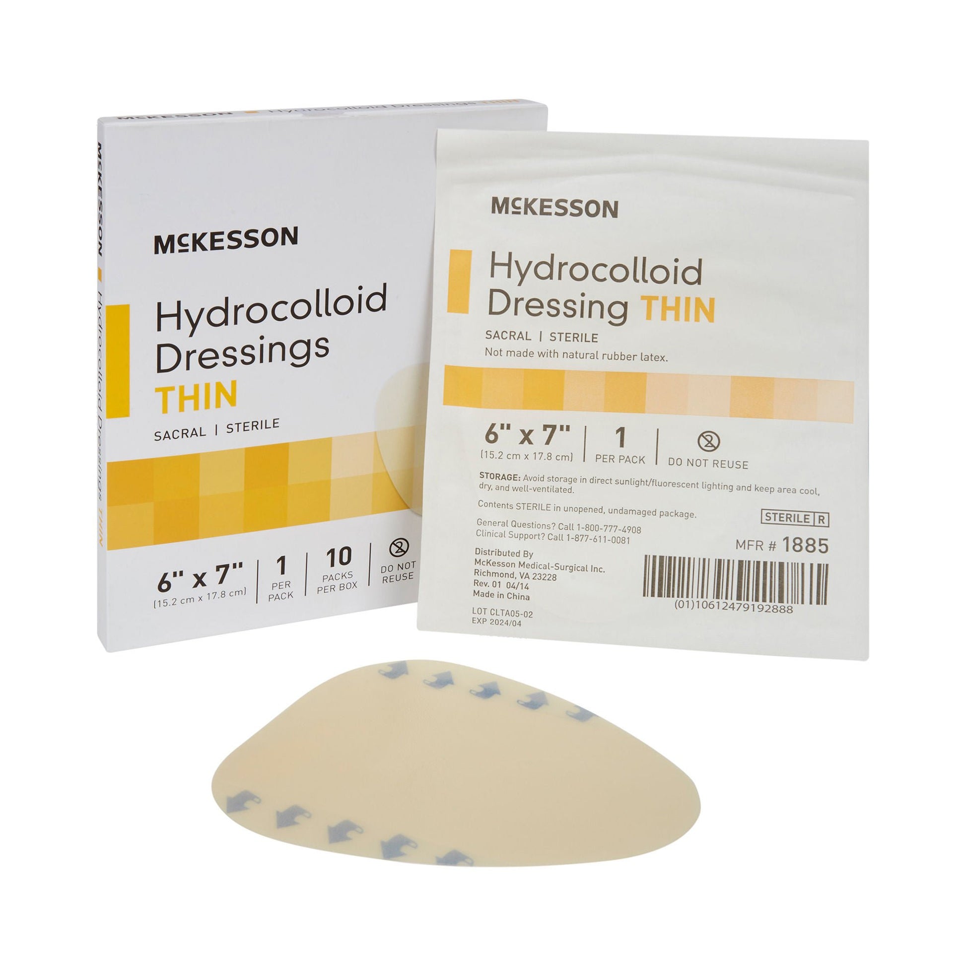 McKesson Hydrocolloid Dressing, Sacral