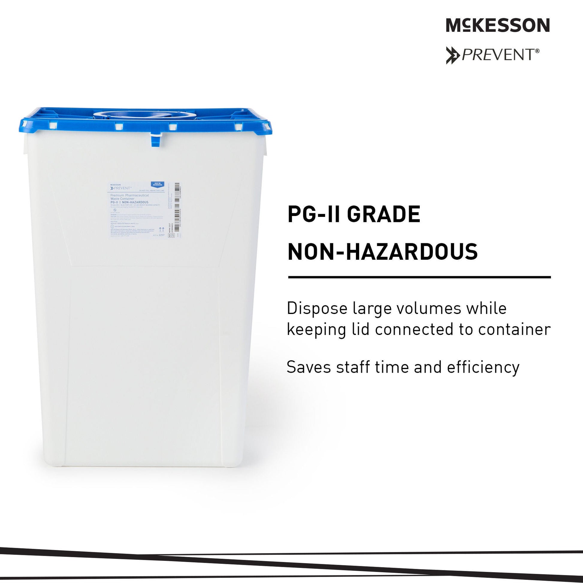 McKesson Prevent® Pharmaceutical Waste Container, Capacity