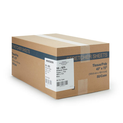 McKesson Blue Flat Stretcher Sheet