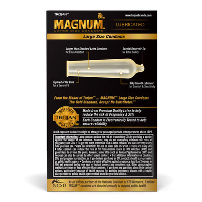 Trojan® Magnum Lubricated Latex Condom