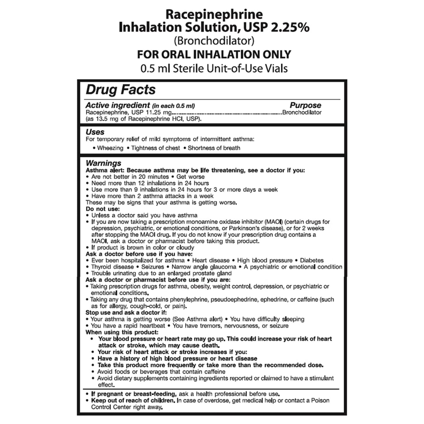 Nephron Inhalation Solution, Vial