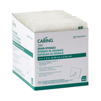 Caring® Drain Sponge, 6-Ply