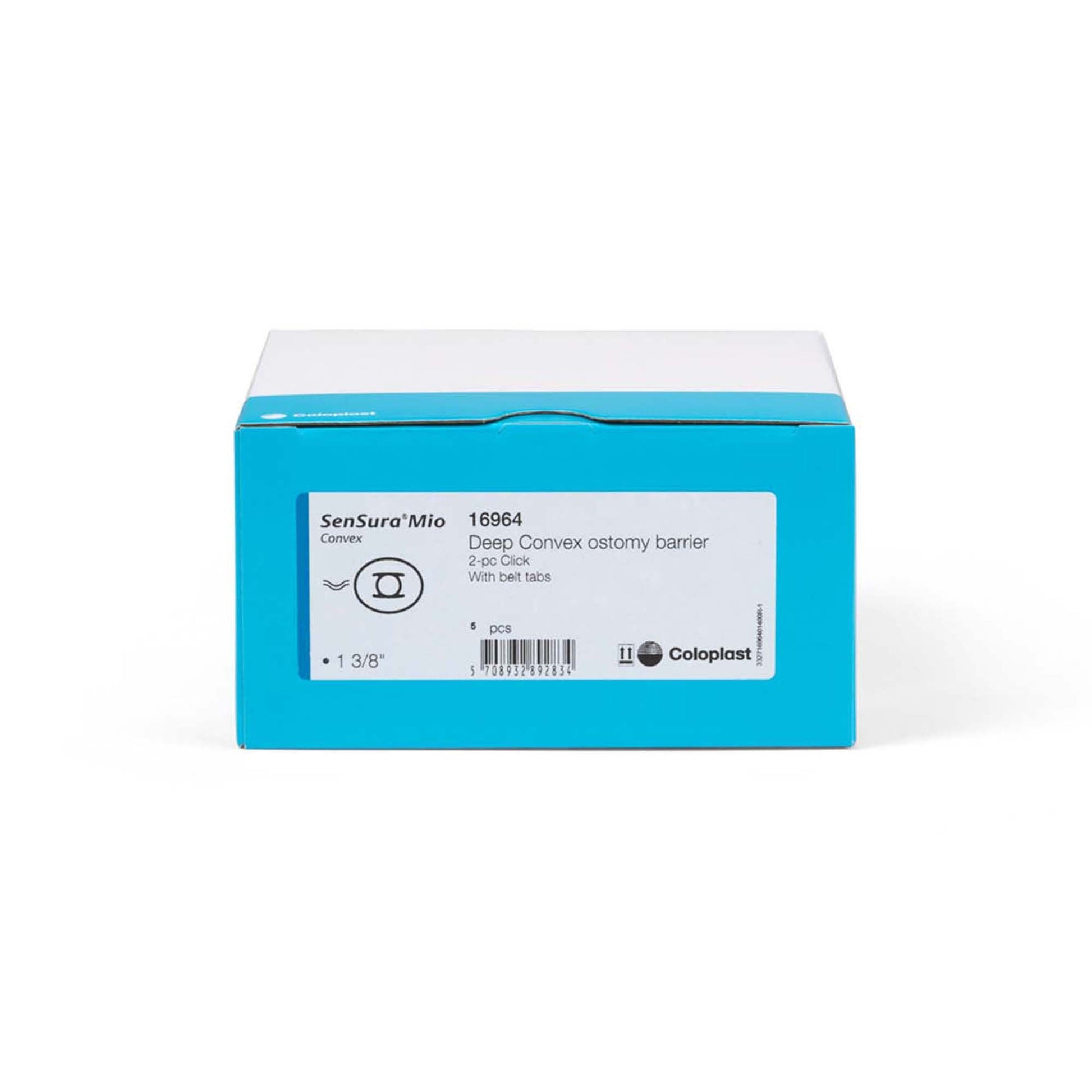 SenSura® Mio Click Convex Deep Ostomy Barrier, Stoma Opening, Blue Match