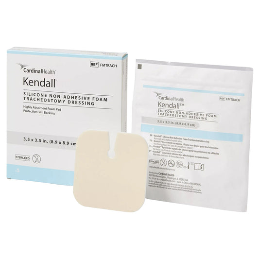 Cardinal Health Tracheostomy Foam Dressing Without Border Film Backing Nonadhesive Tracheostomy