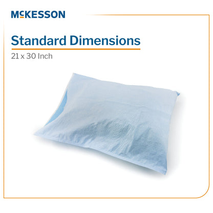 McKesson Blue Tissue/Poly Disposable Pillowcase