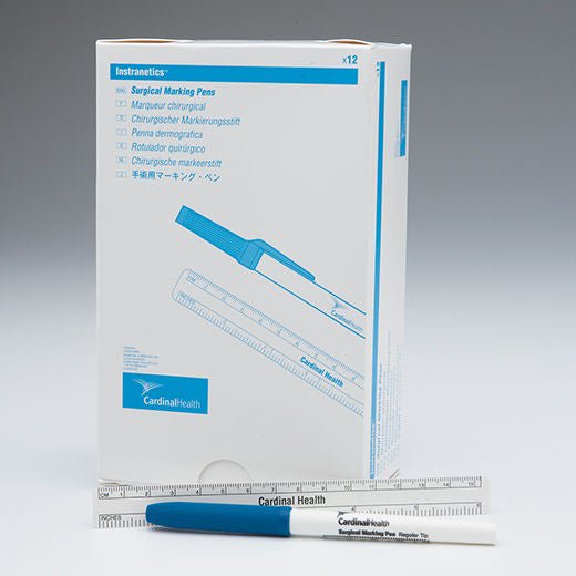 Cardinal Health Skin Marker with Ruler Gentian Violet Ink Sterile Full Size Tapered Tip