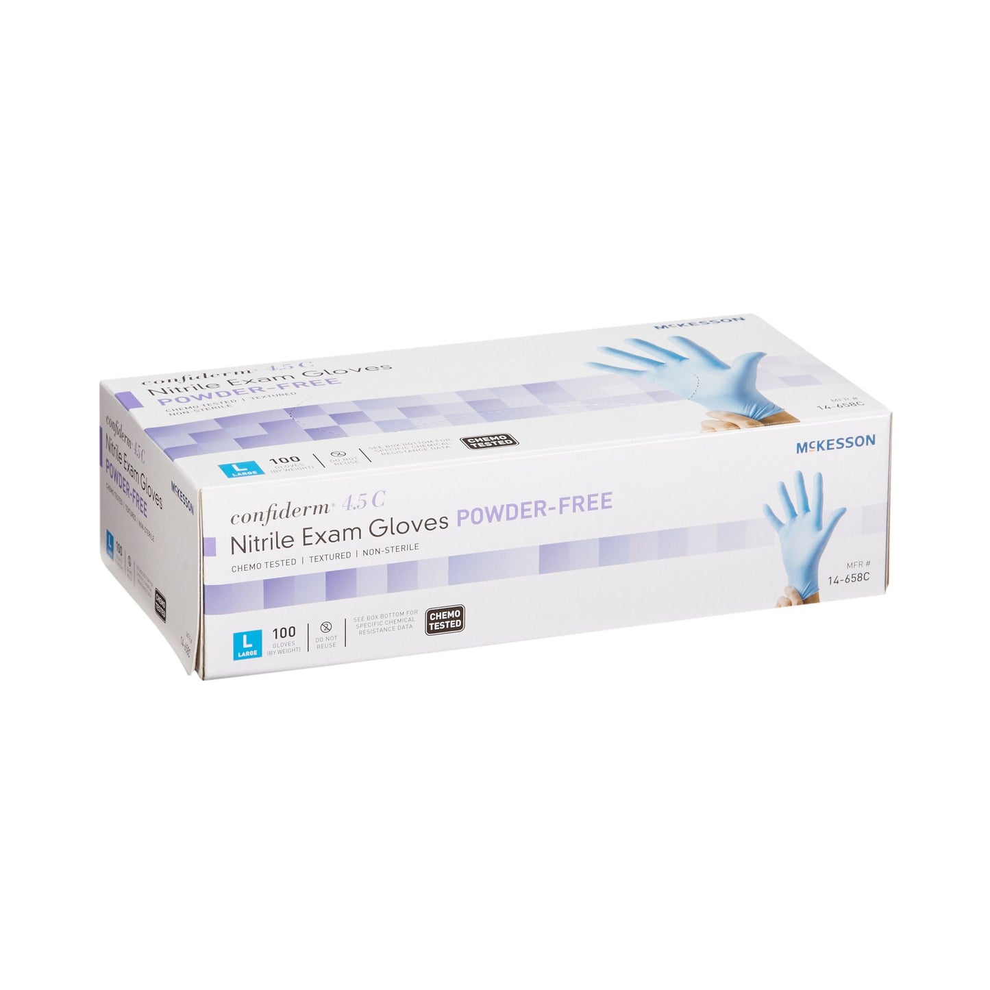 McKesson Confiderm® 4.5C Nitrile Exam Gloves, Blue - view 7