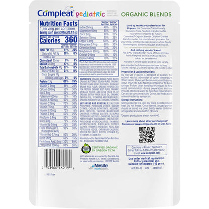 Compleat® Pediatric Organic Blends Tube Feeding Formula, Chicken-Garden, Non-GMO