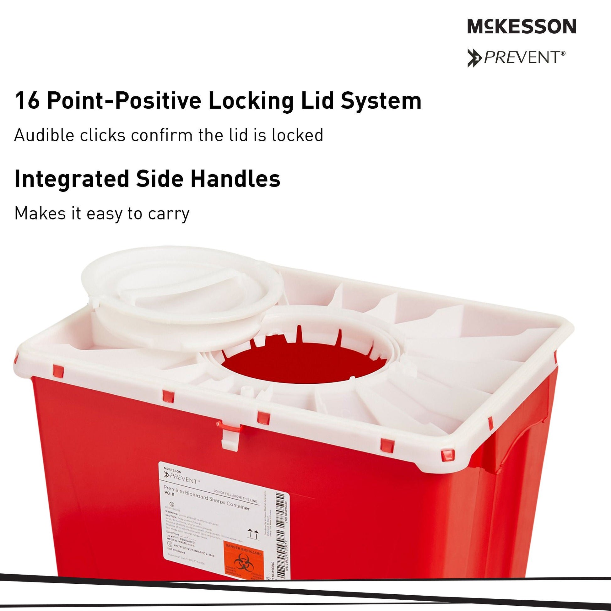 McKesson Prevent® Sharps Container, 12 Gallon