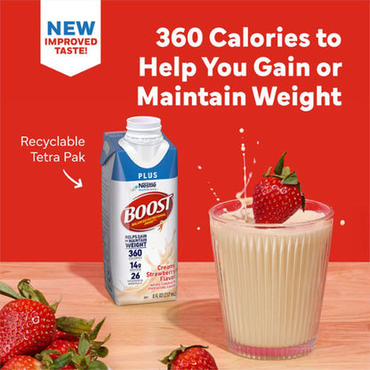 Boost® Plus Strawberry Balanced Nutritional Drink, bottle