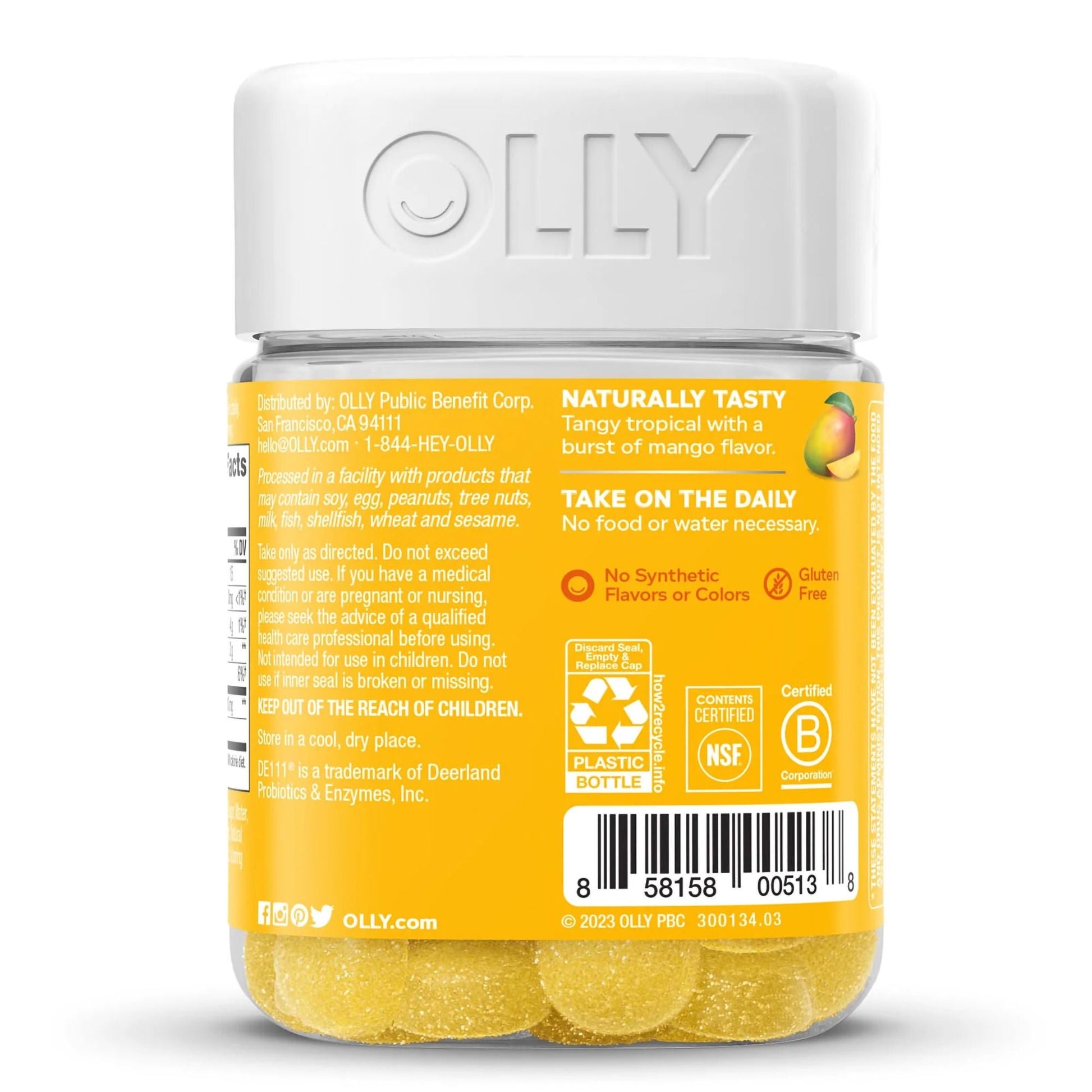 Olly® Probiotic Gummies, Tropical Mango Flavor
