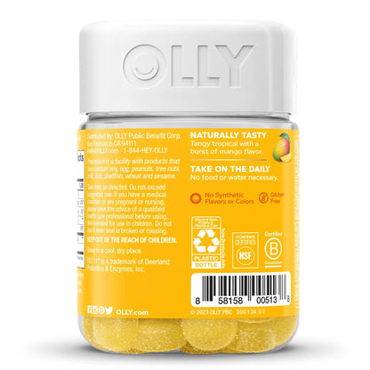 Olly® Probiotic Gummies, Tropical Mango Flavor