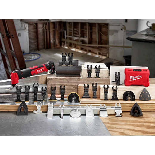 Milwaukee 2 PC 2" Rigid and Flexible Scraper Universal Fit Oscillating Multi-Tool Blade Set 49-25-2202 | 2-Piece, Stainless Steel