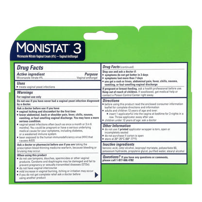 Monistat® 3-Day Treatment Vaginal Antifungal Prefilled Cream Applicators