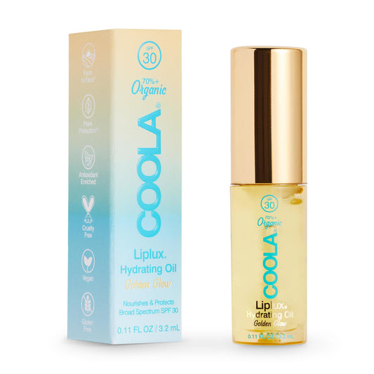 Classic Liplux® Organic Hydrating Lip Oil Sunscreen SPF 30, Golden Glow