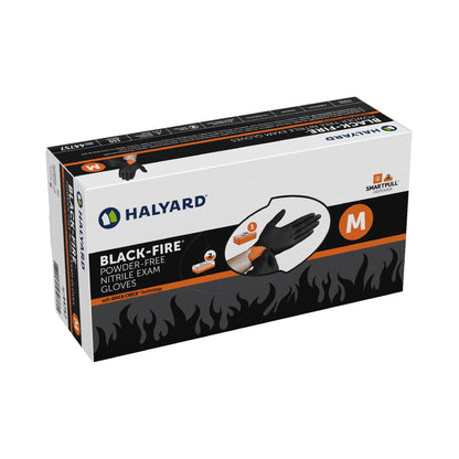 Black-Fire* Nitrile Exam Gloves, Black / Orange - view 3