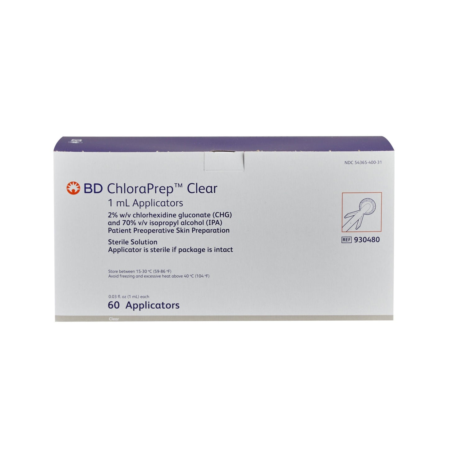 ChloraPrep Clear Skin Prep Solution Foam Applicator 2% / 70% Strength CHG (Chlorhexidine Gluconate) / Isopropyl Alcohol