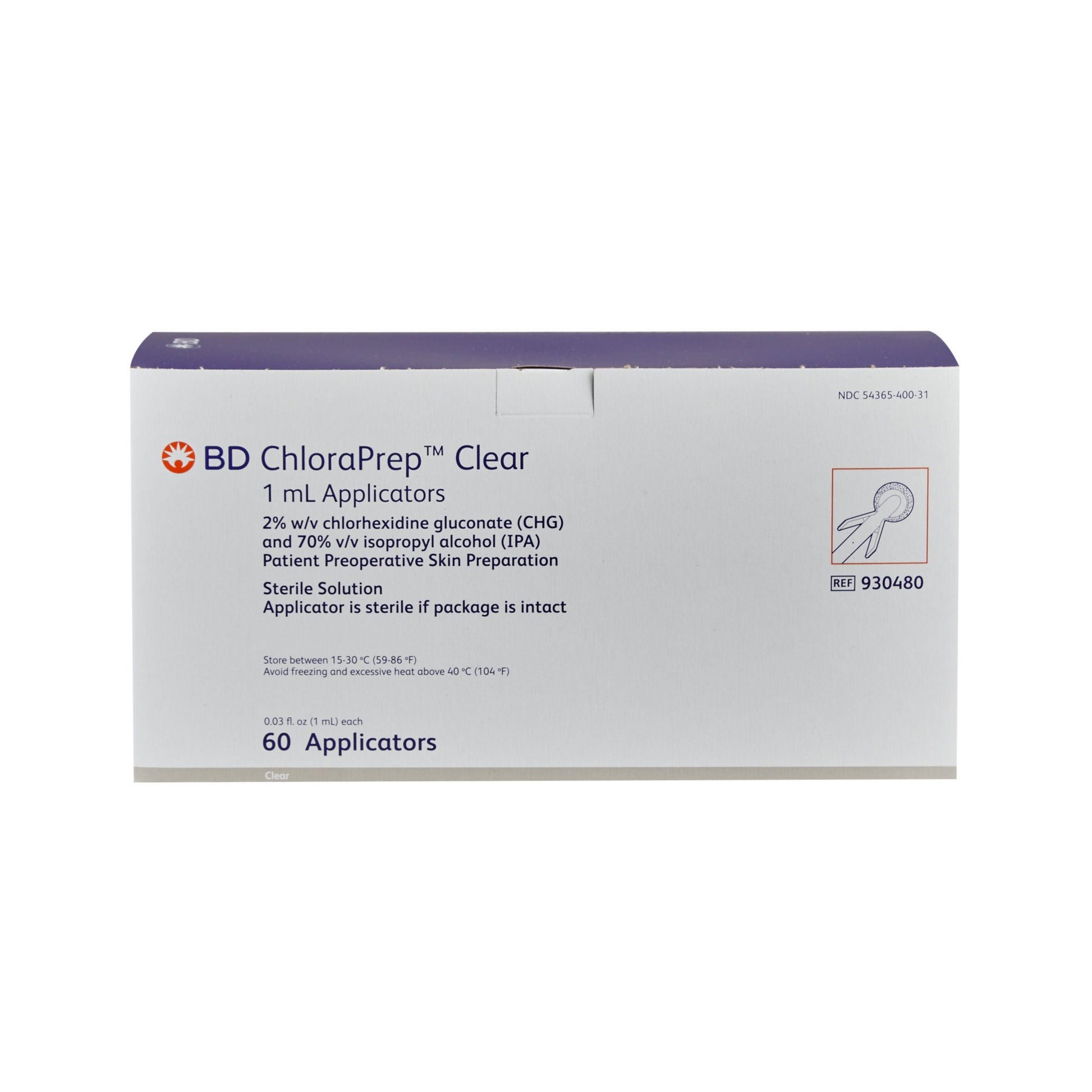 ChloraPrep Clear Skin Prep Solution Foam Applicator 2% / 70% Strength CHG (Chlorhexidine Gluconate) / Isopropyl Alcohol