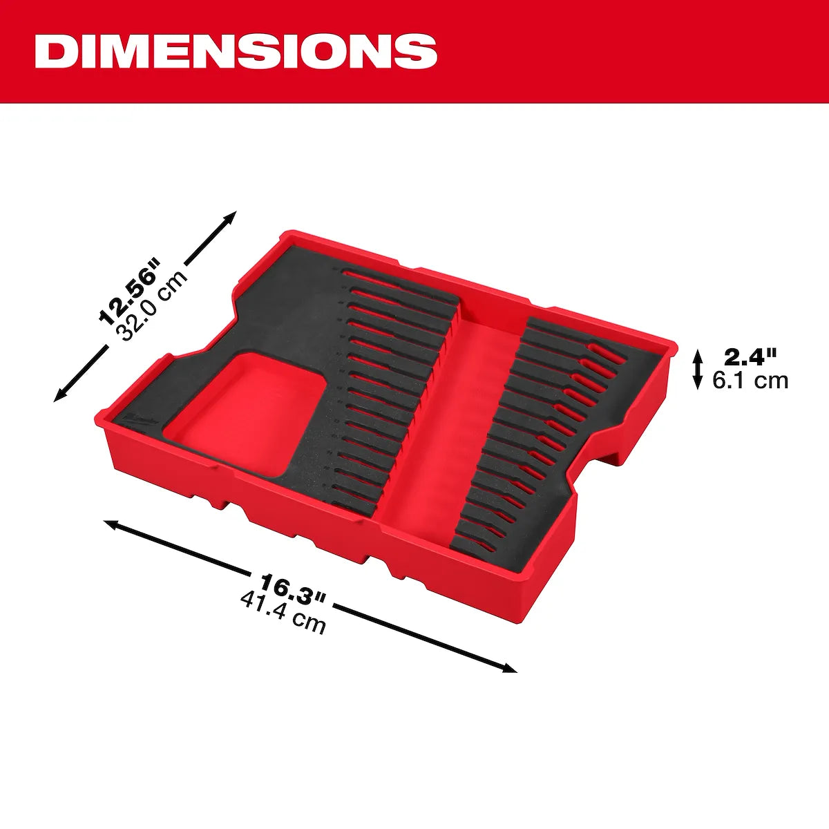 Milwaukee 15pc. SAE Combination Wrench Set with Tray for PACKOUT Drawers 45-96-9418