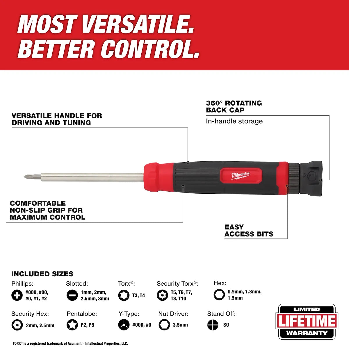 Milwaukee 27-in-1 Security Precision Multi-Bit Screwdriver 48-22-2934