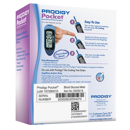 Prodigy Diabetes Care Blood Glucose Meter No Coding Required