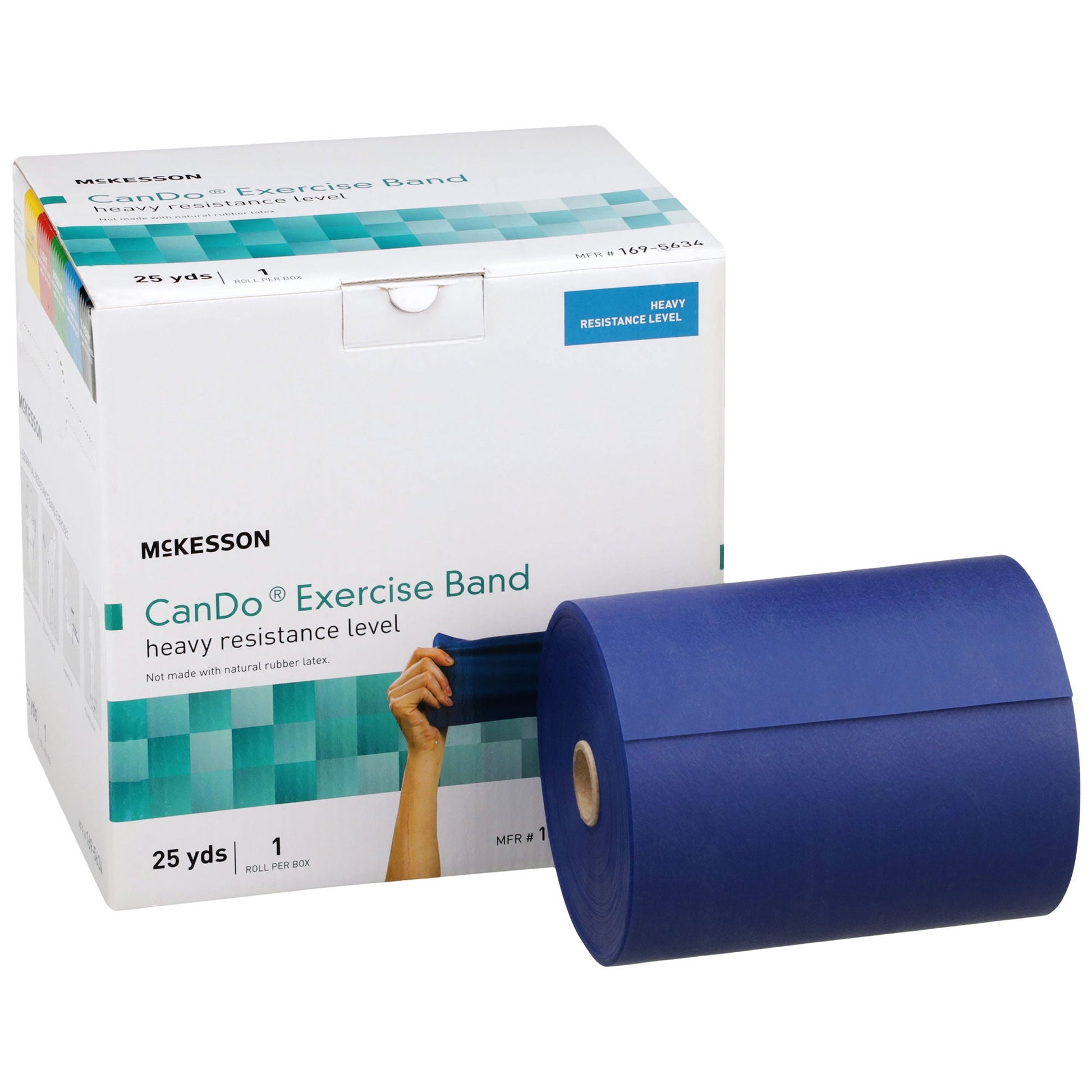 McKesson Exercise Resistance Band, Blue, Heavy Resistance