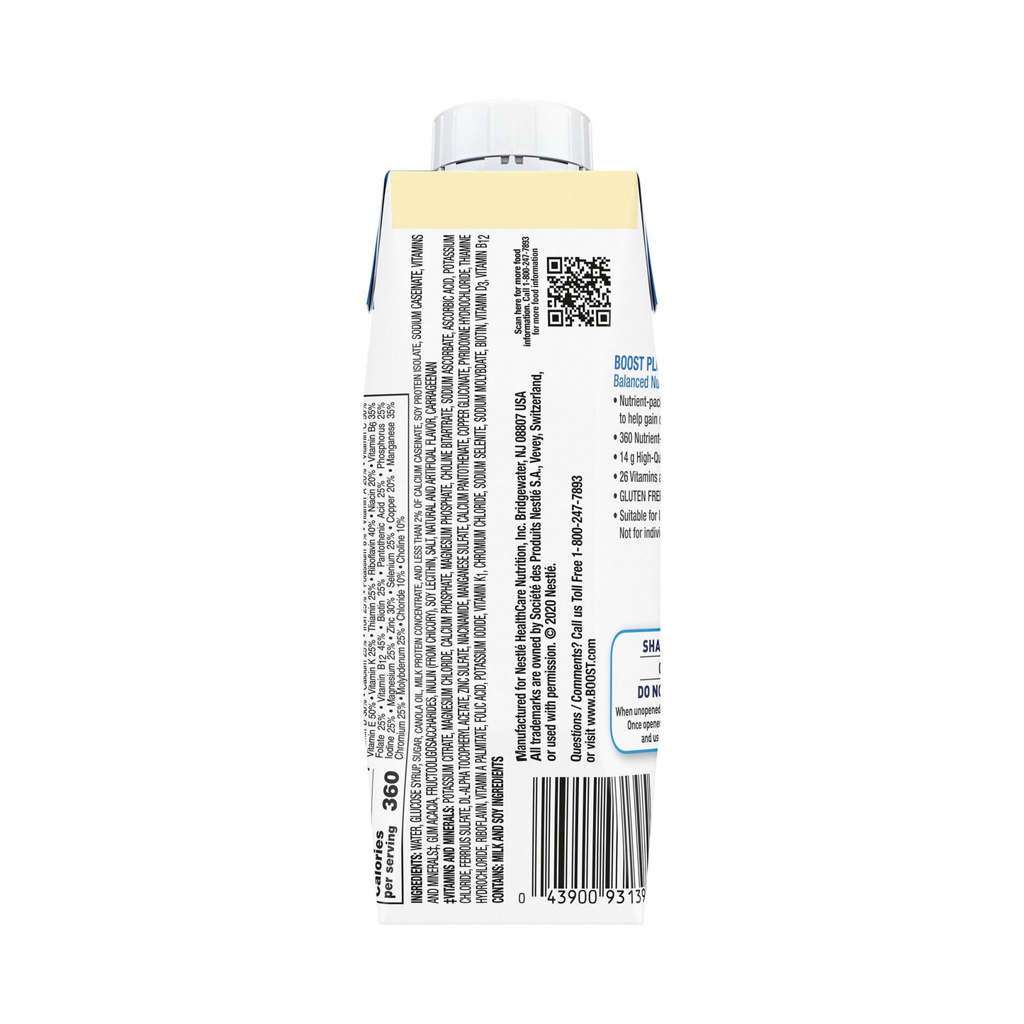 Boost Plus® Vanilla Balanced Nutritional Drink, Carton