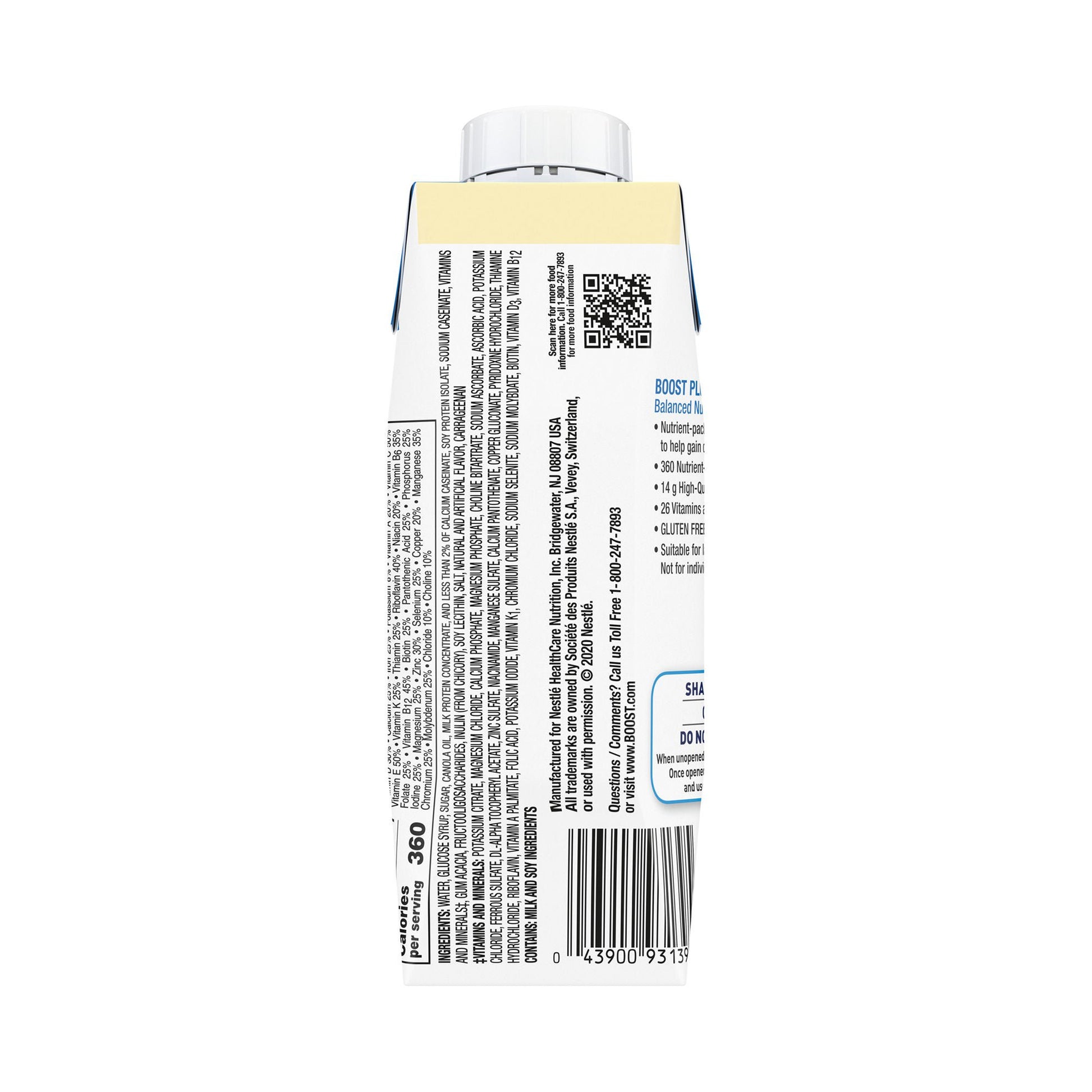 Boost Plus® Vanilla Balanced Nutritional Drink, Carton