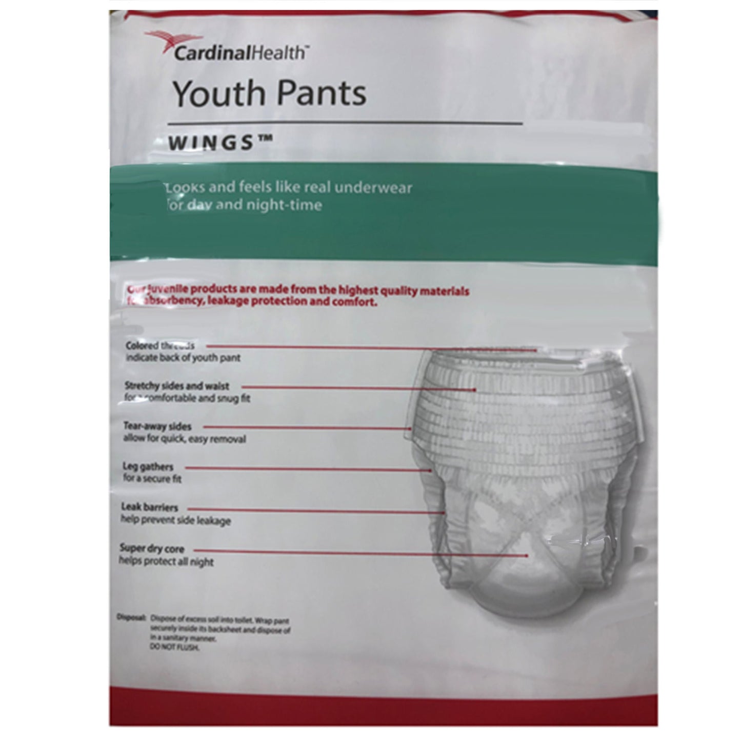 Curity Youth Pants Unisex, Small/Medium, Heavy Absorbency, 38 – 65 lbs.