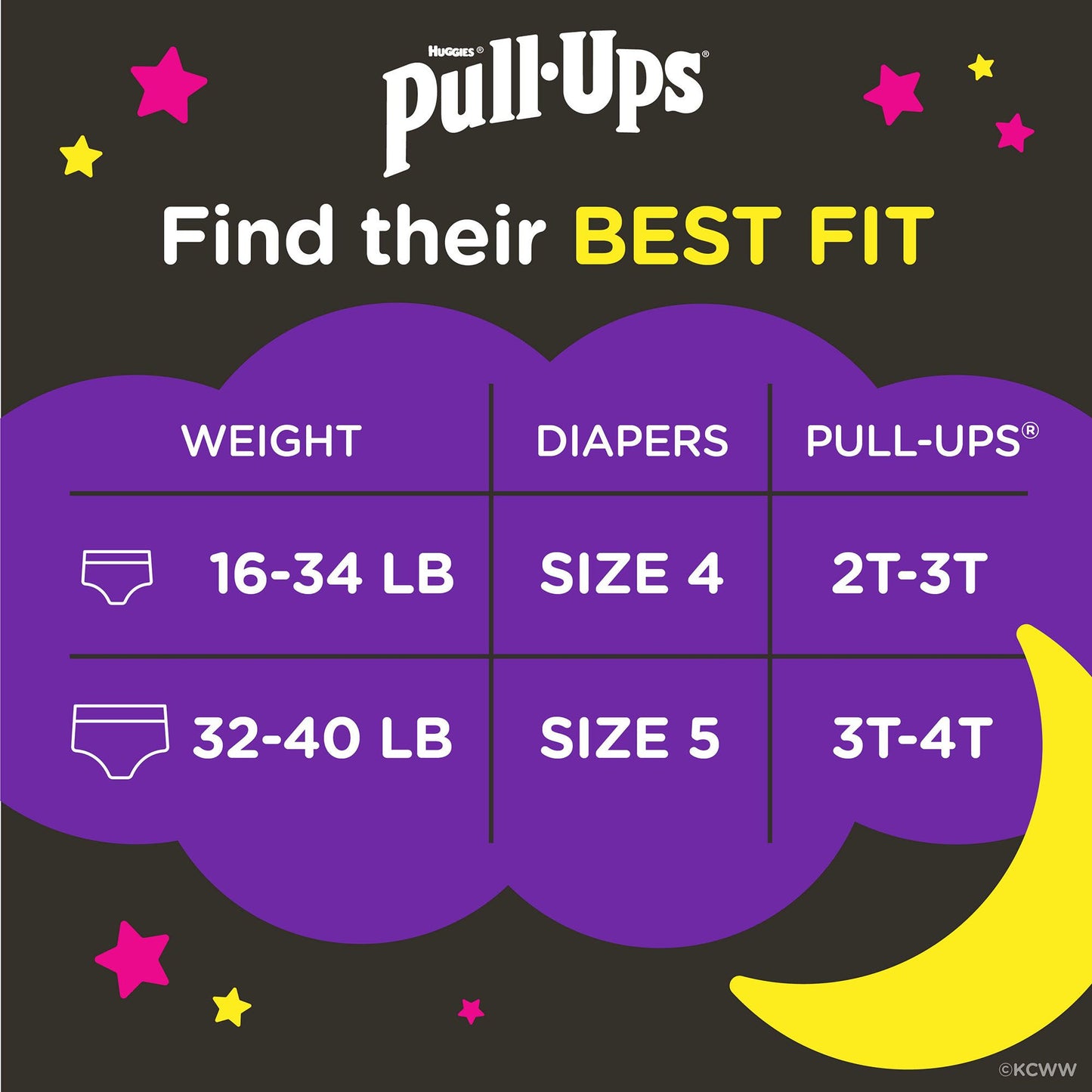 Huggies® Pull-Ups® Night-Time® Training Pants for Girls, 3T to 4T