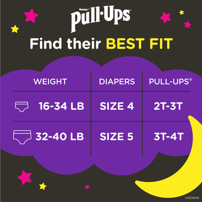 Huggies® Pull-Ups® Night-Time® Training Pants for Girls, 3T to 4T