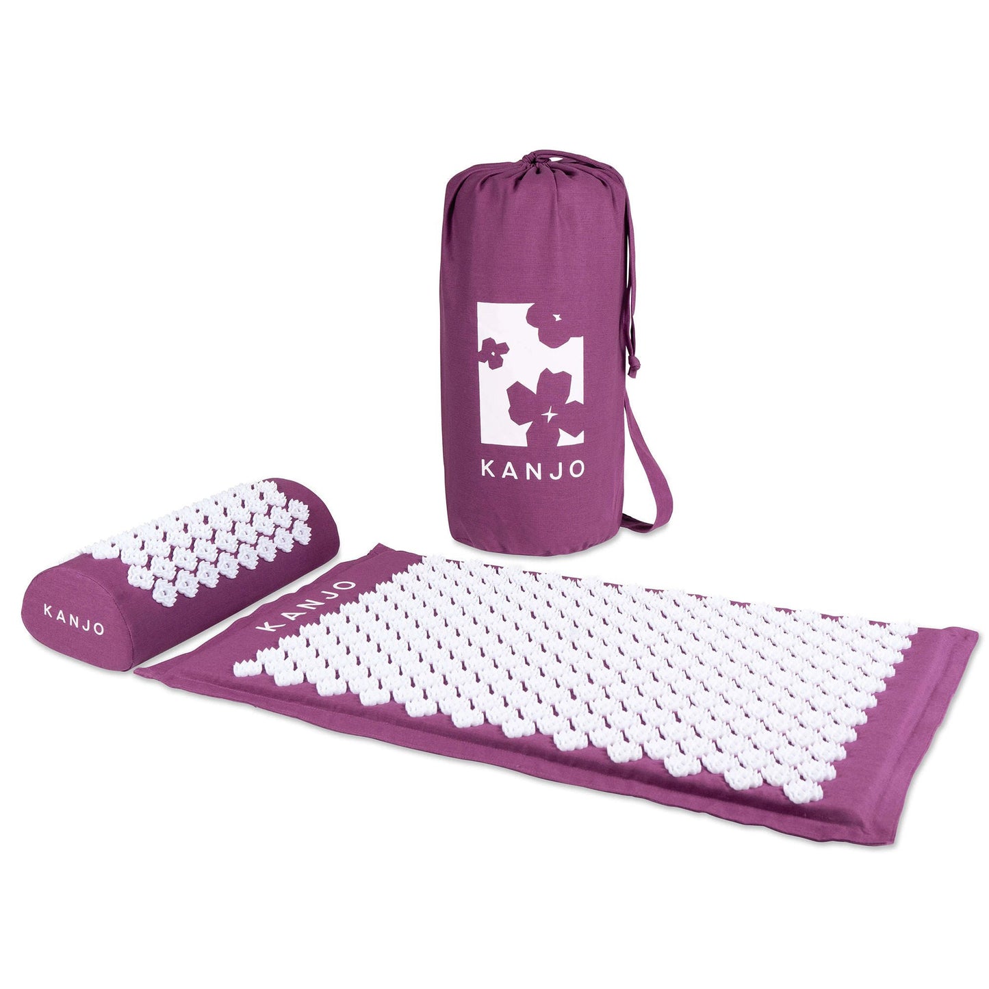 Kanjo Memory Foam Acupressure Mat Set, Purple