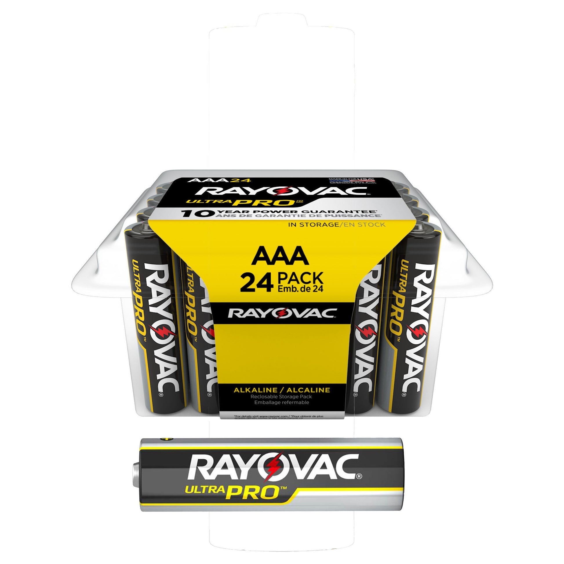 Rayovac Ultra Pro Alkaline Battery AAA Cell 1.5 Volt Disposable 24 Pack