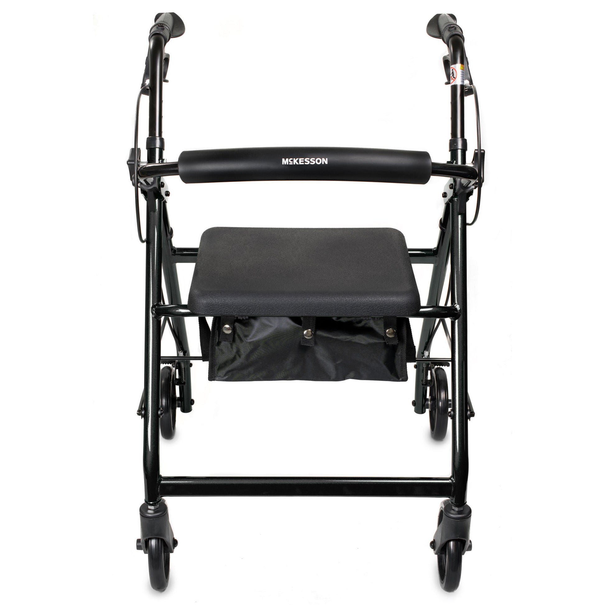 McKesson Folding Aluminum Four-Wheel Rollator, Black
