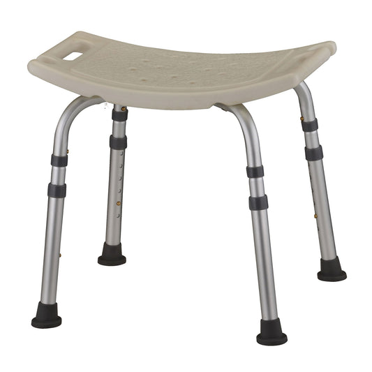 Nova Shower Chair Without Arms Aluminum Frame Without Backrest 20 Inch Seat Width 300 lbs. Weight Capacity