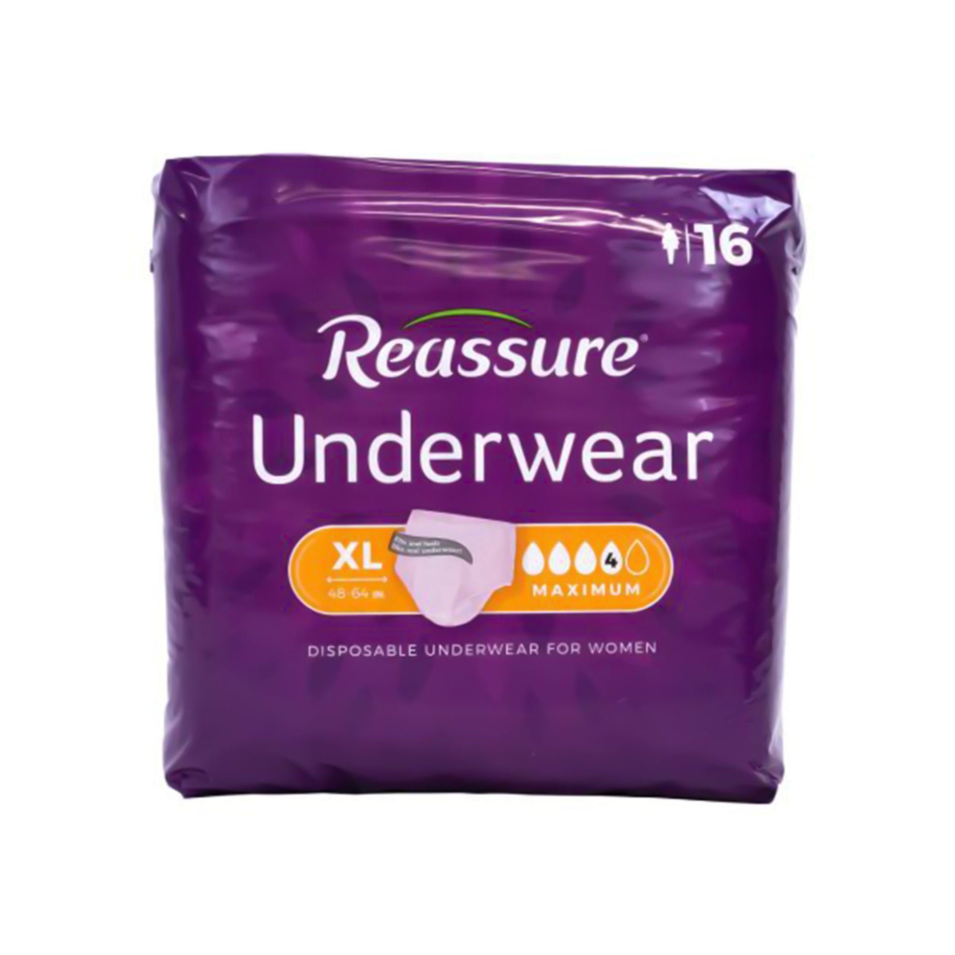 Reassure® Maximum Absorbent Underwear, Women, Medium – Heavy Absorbency