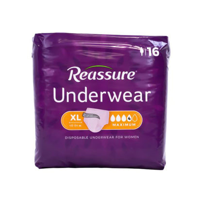 Reassure® Maximum Absorbent Underwear, Women, Medium – Heavy Absorbency